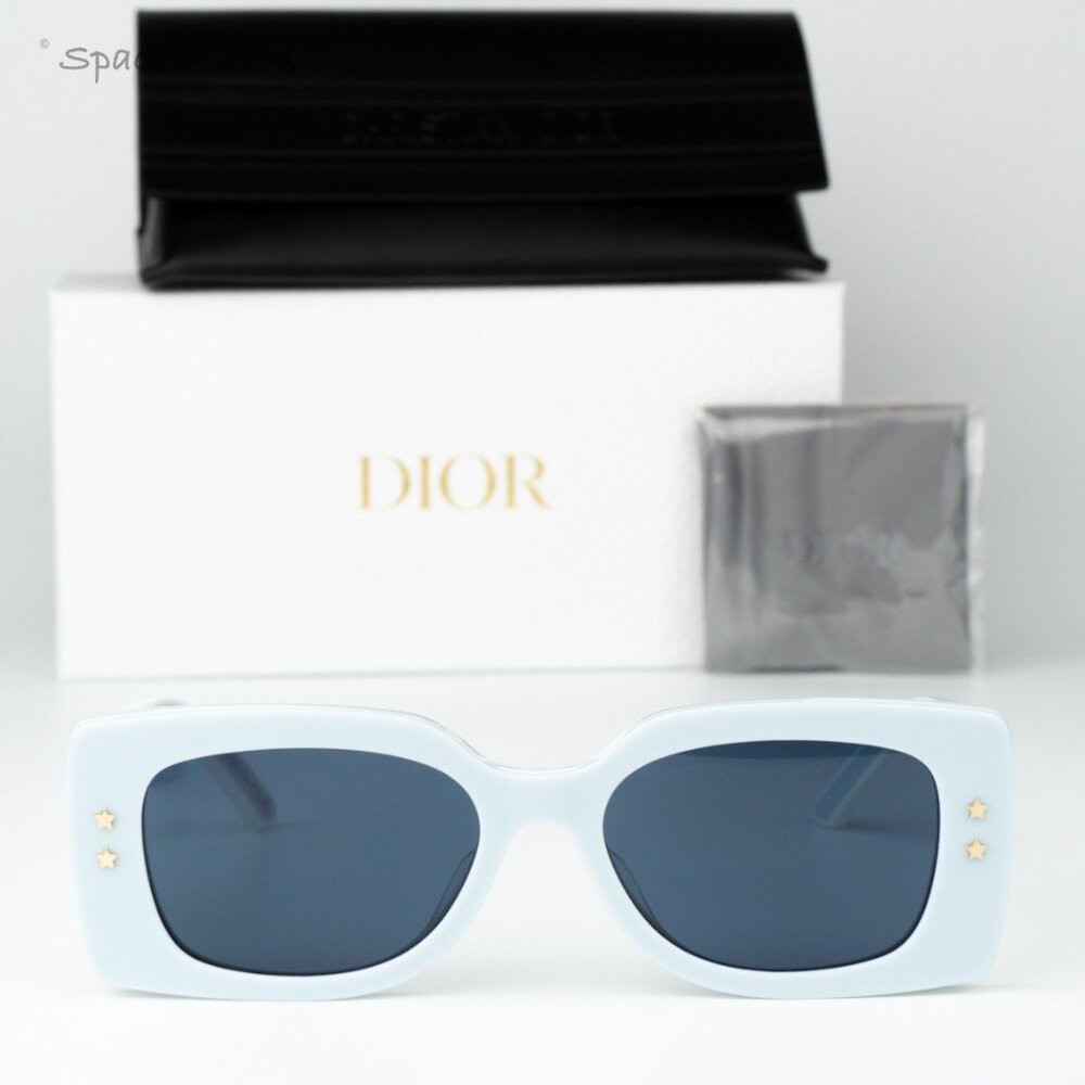 Dior Men Sunglasses Blue White Blue Rectangle DIORPACIFIC S1U 80B0 BRAND NEW